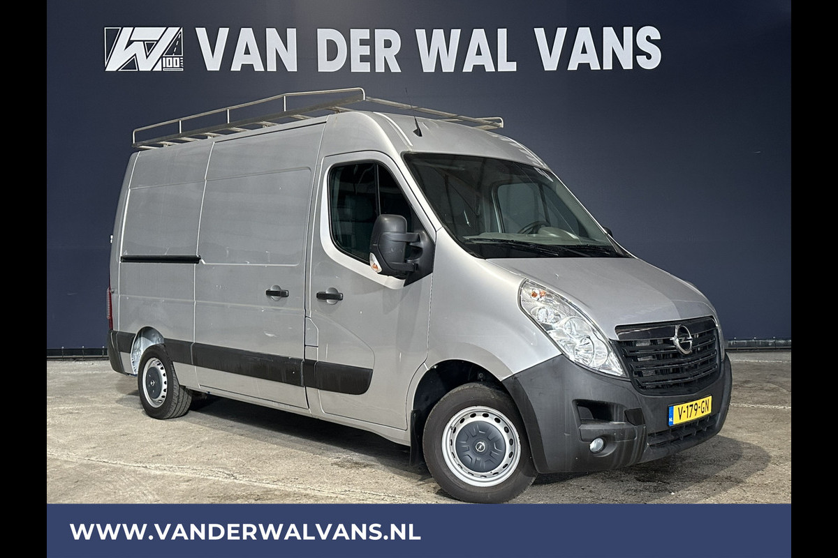 Opel Movano 2.3 CDTI 131pk L2H2 Euro6 Airco | Imperiaal | Navigatie | 2500kg Trekhaak | Cruisecontrol 270gr achterdeuren, Bijrijdersbank, Bluetooth-telefoonvoorbereiding