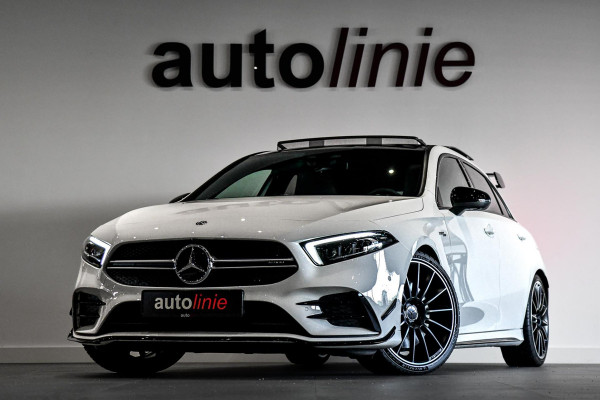 Mercedes-Benz A-Klasse AMG 35 4MATIC Aero. Perf stuur, Pano, Burm, 360, Dodeh, CarPlay, Multibeam, Sfeer!