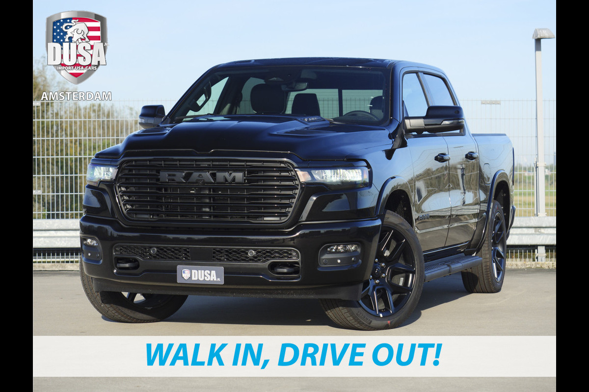 Dodge Ram 1500 | Laramie | Night Edition | 3.0L I6 Hurricane | Crew Cab | 4X4 | Panorama | 14,4-inch Touchscreen | Passenger Display | Getoonde accessoires zijn verkrijgbaar tegen meerprijs