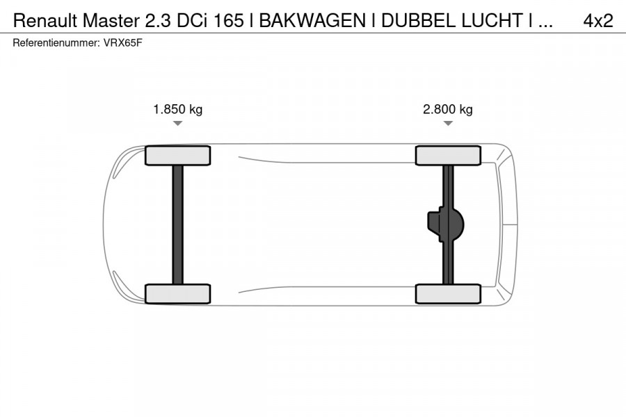 Renault Master 2.3 DCi 165 l BAKWAGEN l DUBBEL LUCHT l MEUBELBAK l NAVI l AIRCO l CRUISE CONTROL