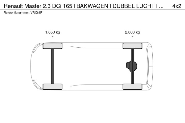 Renault Master 2.3 DCi 165 l BAKWAGEN l DUBBEL LUCHT l MEUBELBAK l NAVI l AIRCO l CRUISE CONTROL