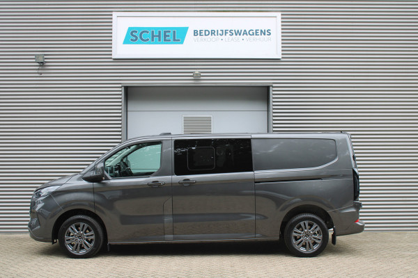 Ford Transit Custom 320 2.0 TDCI L2H1 Limited DC 170pk - Adaptive Cruise - Navi - 2x Schuifdeur - Verwarmd stuur - 70l tank - 17" LM velgen - Rijkla