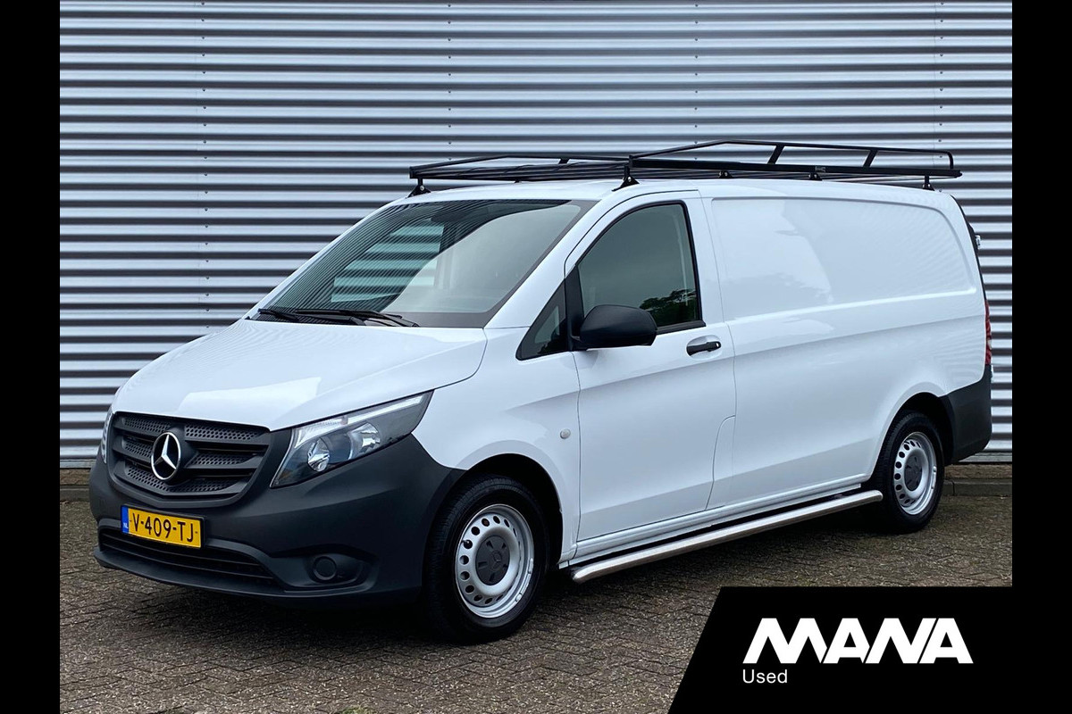 Mercedes-Benz Vito 111CDI Lang Airco Trekhaak Cruise Imperiaal Bluetooth Airbag 3 Zits Sidebars Betimmering Laadvloer