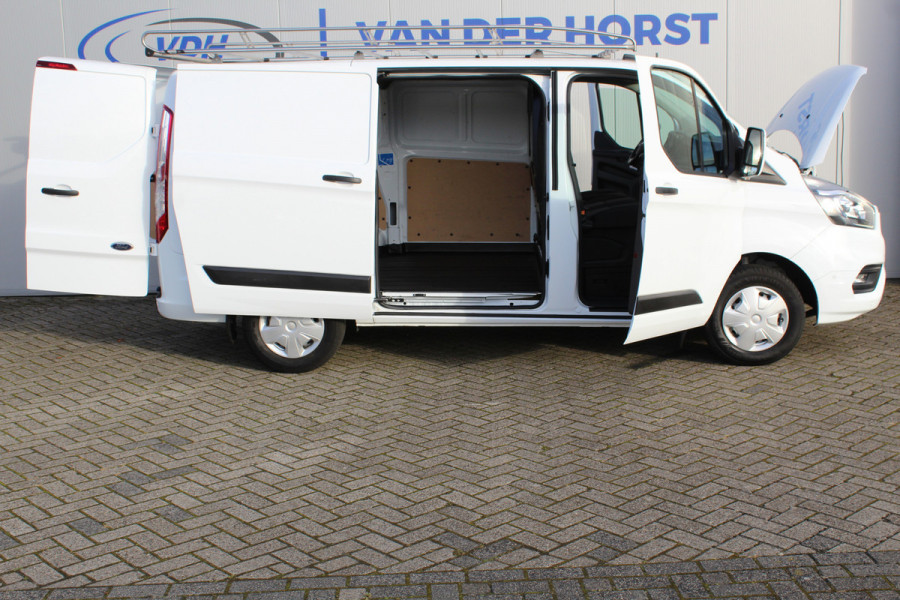 Ford Transit Custom 280 2.0-105pk TDCI L1H1 Trend. Goede, nette Ford Transit Custom ! Airco, camera, parkeersensoren v/a, trekhaak, cruise control, bijrijdersbank, imperiaal, telefoonvoorb., etc.