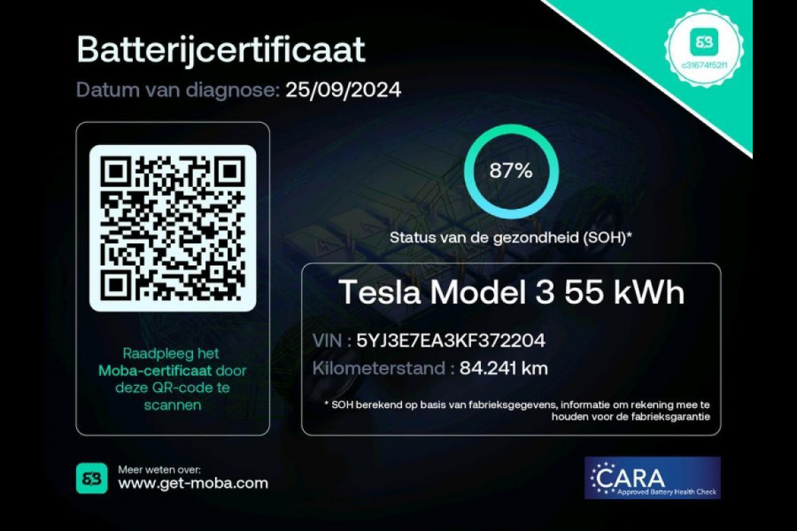 Tesla Model 3 Standard RWD Plus 60 kWh 19INCH Dealer Onderhouden