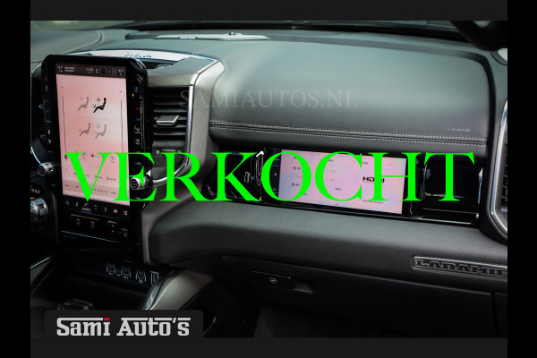 Dodge Ram 2025 LARAMIE NIGHT PREMIUM | BOM VOL + 14.4 INCH SCHERM BOM VOL | LUCHTVERING | HUD | HURRICAN 420PK 636 Nm TWIN TURBO | PRIJS M DUBBELE CABINE | PICK UP | 5 PERSOONS | DC | GRIJSKENTEKEN | VOORRAAD NR 2222 - 7655