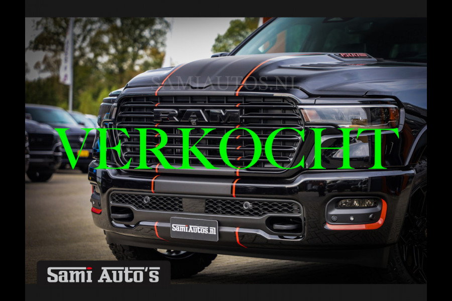 Dodge Ram 2025 LARAMIE NIGHT PREMIUM | BOM VOL + 14.4 INCH SCHERM BOM VOL | LUCHTVERING | HUD | HURRICAN 420PK 636 Nm TWIN TURBO | PRIJS M DUBBELE CABINE | PICK UP | 5 PERSOONS | DC | GRIJSKENTEKEN | VOORRAAD NR 2222 - 7655