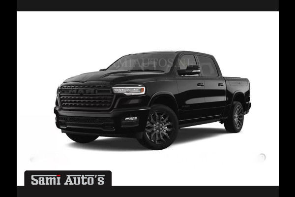 Dodge Ram 1500 LIMITED NIGHT 3.0L 540PK 706 Nm 2025 | XB9 | MASSAGE | BOM VOL | CREW CAB | DUBBELE CABINE | GRIJSKENTEKEN | €99950,- EXCL BTW | VOORRAAD 2251 - 7725