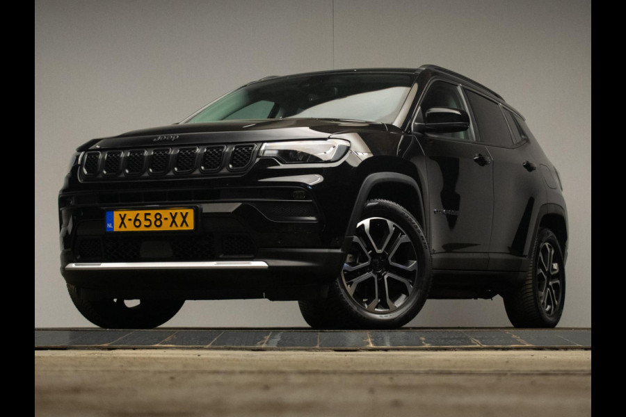 Jeep Compass 4xe 190 Plug-in Hybrid Electric Night Eagle (APPLE CARPLAY,GROOTSCHERM,FACELIFT,CRUISE,CLIMATE,LED,SPORTSTOELEN,PDC)