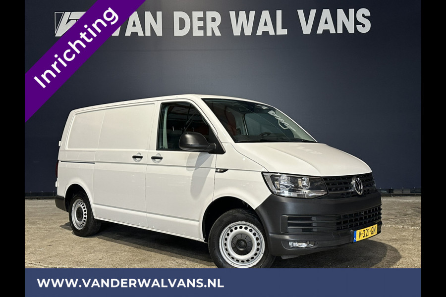 Volkswagen Transporter 2.0 TDI L1H1 inrichting Euro6 Airco | Omvormer | Trekhaak | Cruisecontrol Parkeersensoren, Bijrijdersbank