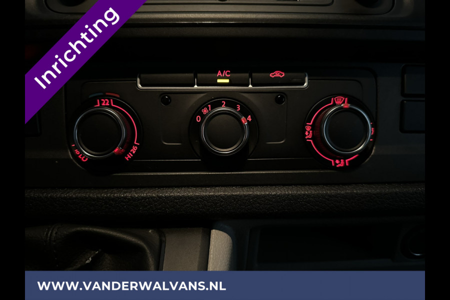 Volkswagen Transporter 2.0 TDI L1H1 inrichting Euro6 Airco | Omvormer | Trekhaak | Cruisecontrol Parkeersensoren, Bijrijdersbank