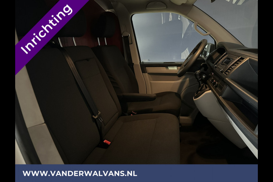 Volkswagen Transporter 2.0 TDI L1H1 inrichting Euro6 Airco | Omvormer | Trekhaak | Cruisecontrol Parkeersensoren, Bijrijdersbank