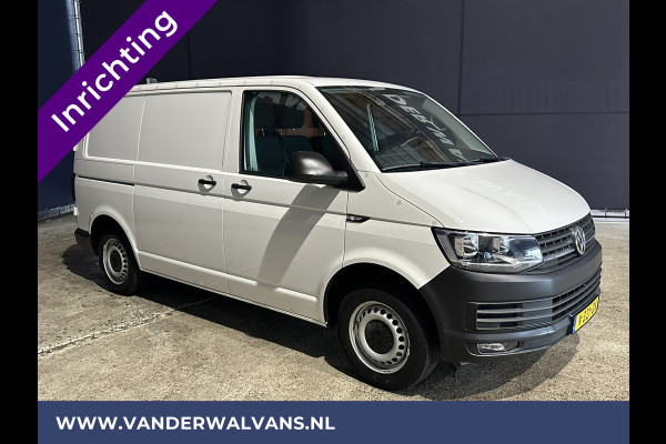 Volkswagen Transporter 2.0 TDI L1H1 inrichting Euro6 Airco | Omvormer | Trekhaak | Cruisecontrol Parkeersensoren, Bijrijdersbank