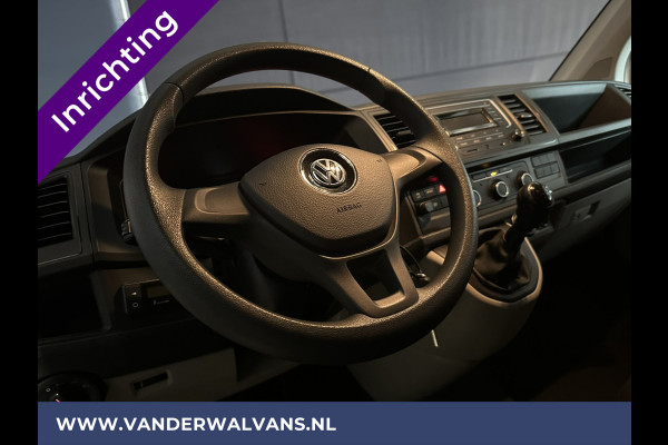 Volkswagen Transporter 2.0 TDI L1H1 inrichting Euro6 Airco | Omvormer | Trekhaak | Cruisecontrol Parkeersensoren, Bijrijdersbank