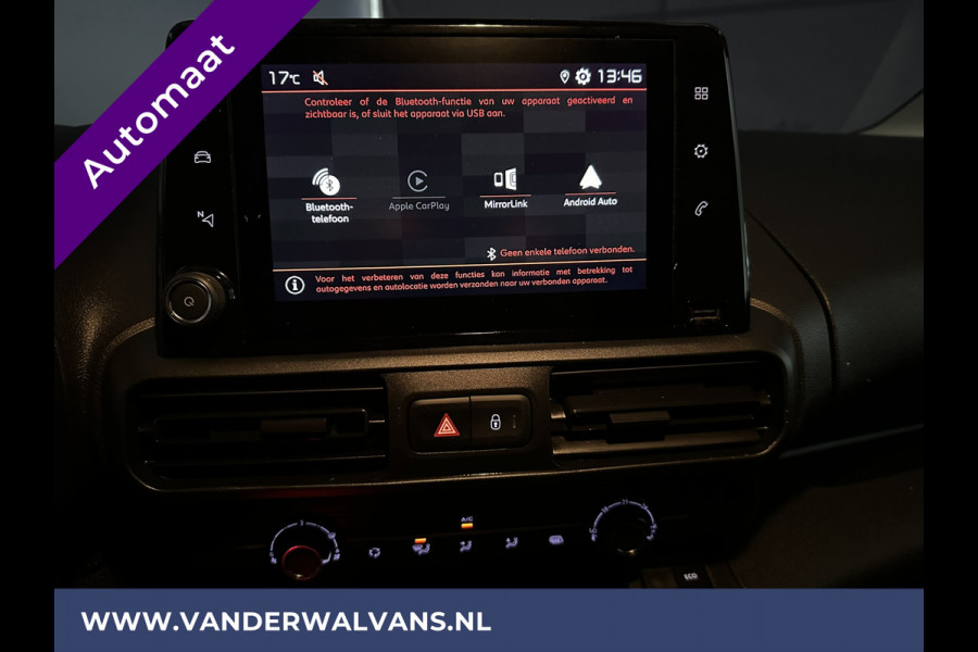 Citroën Berlingo 1.5 BlueHDI 131pk Automaat L1H1 Euro6 Airco | 3-Zits | Apple Carplay Android Auto, Cruisecontrol, Parkeersensoren, Bijrijdersbank