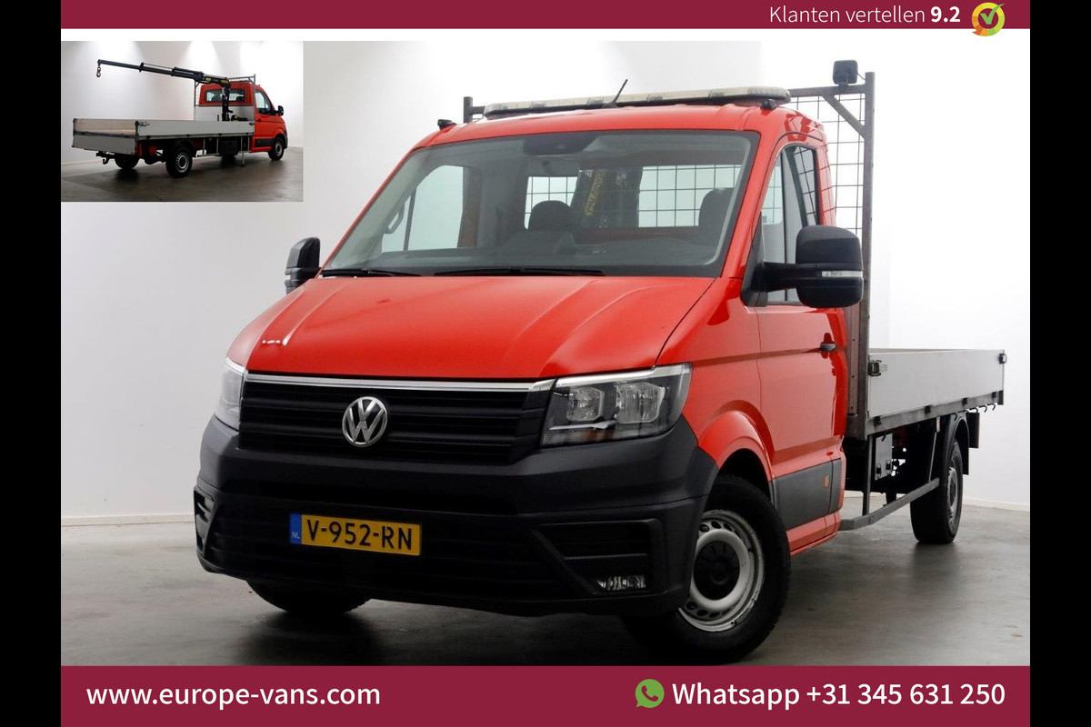 Volkswagen Crafter 35 2.0 TDI 177pk E6 RWD Open Laadbak + Palfinger PC1500 Kraan Trekhaak 3500kg 08-2018