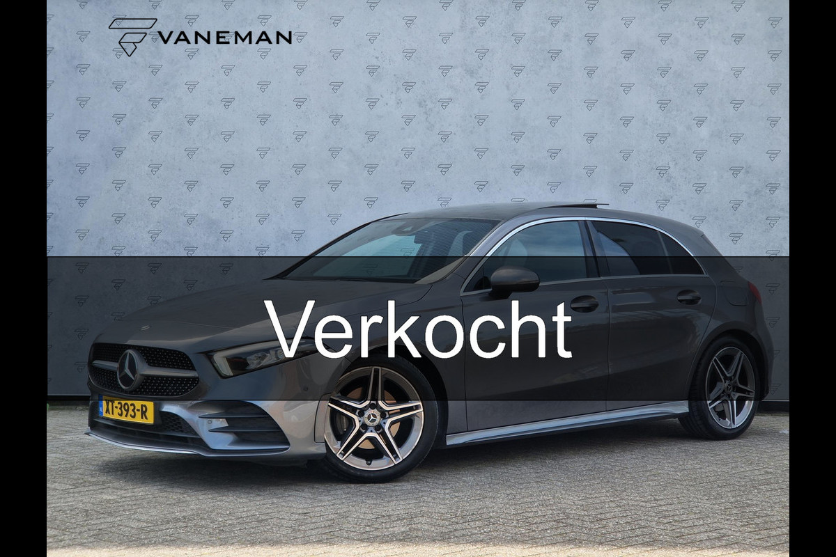 Mercedes-Benz A-Klasse 200 AMG Line Automaat | Panoramadak | Leder/Alacantara | Navi | Clima | 18" Velgen | PDC | Cruise | LED |