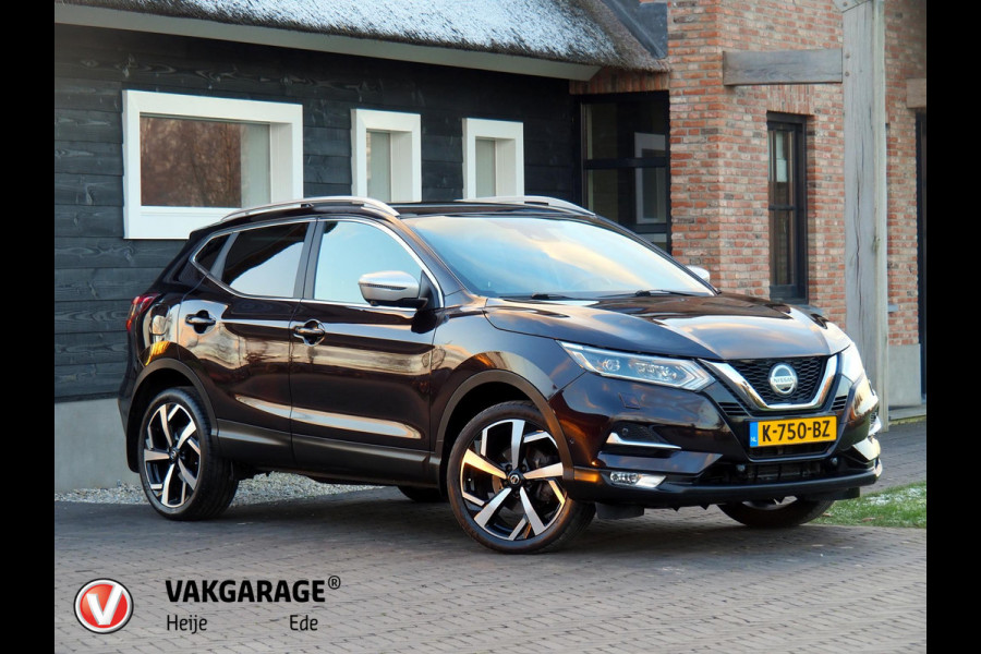 Nissan QASHQAI 1.2 Tekna+ Automaat | Rondomzicht Camera | Panoramadak | Stoelverwarming | Afn. Trekhaak | Full-map Navigatie