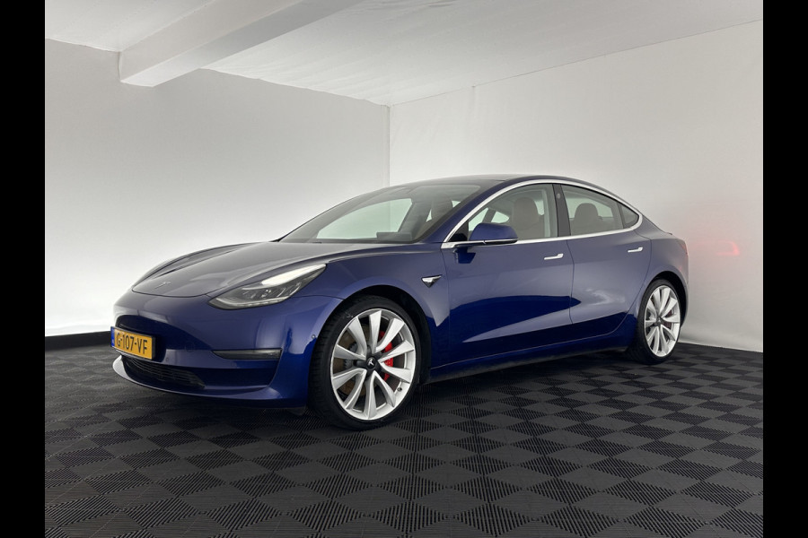 Tesla Model 3 Performance AWD 75 kWh [ 3-Fase ] (INCL-BTW) Aut. *PANO | AUTO-PILOT | NAPPA-LEATHER | KEYLESS | FULL-LED | MEMORY-PACK | SURROUND-VIEW | DAB | APP-CONNECT | DIGI-COCKPIT | LANE-ASSIST | COMFORT-SEATS | 19"ALU*