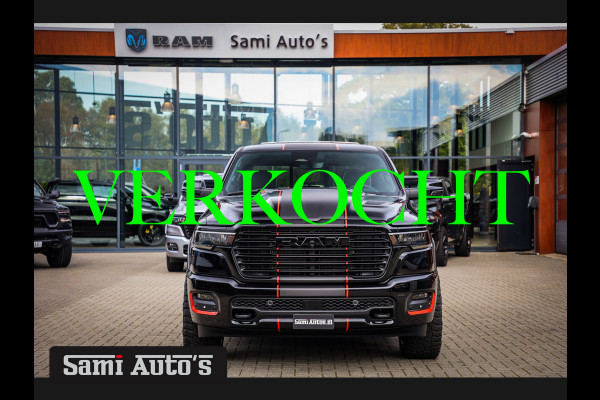 Dodge Ram 2025 LARAMIE NIGHT PREMIUM | BOM VOL + 14.4 INCH SCHERM BOM VOL | LUCHTVERING | HUD | HURRICAN 420PK 636 Nm TWIN TURBO | PRIJS M DUBBELE CABINE | PICK UP | 5 PERSOONS | DC | GRIJSKENTEKEN | VOORRAAD NR 2219 - 4971