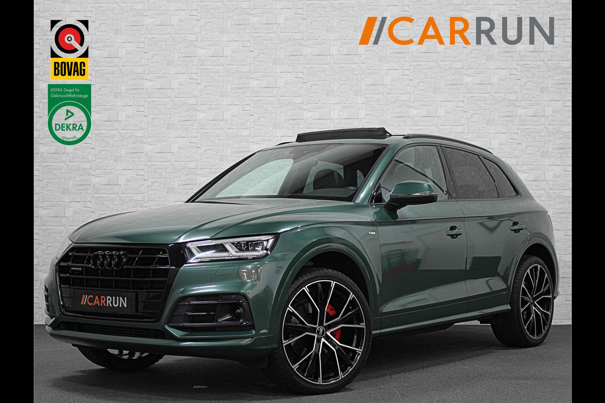 Audi Q5 2.0 TFSI 252pk Quattro S-Line | Panorama | ACC | 22'' | LED-Matrix | Elek-Stoelen | Keyless-Go | Virtual-Cockpit | Trekhaak | Lane Assist | MMI+ Navi | DAB | Stoelverwarming | Draadloos Laden | 3-Zone Clima |