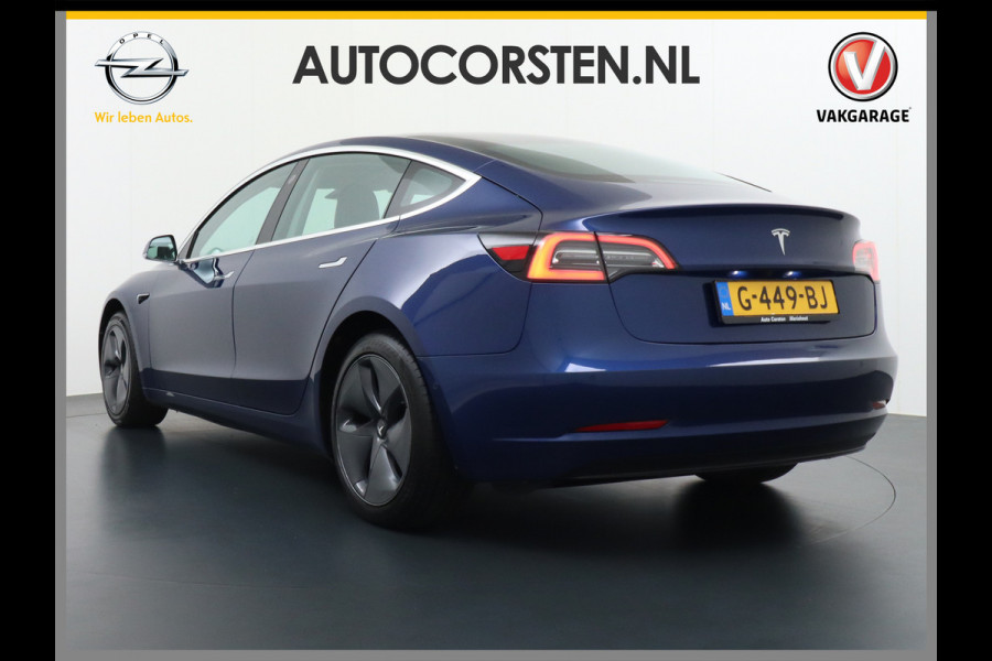 Tesla Model 3 SR+60kWh 325PK AutoPilot Premium-Luidsprekers Leer PanoDak Adaptive cruise 18" Camera's Elektr.-Stuur+Stoelen+Spiegels+Geheugen+ Ecc Navigatiesysteem full map LED-a+v Comfortstoel(en) ACC Dual-ECC DAB Voorverwarmen interieur via App Keyless via Telefoonsleutel One-Pedal-Drive Origin. NLse auto !