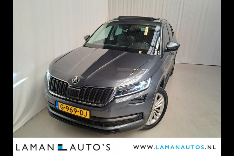 Škoda Kodiaq 1.5 TSI 150pk DSG Style Business Aut. | Open dak Leder-Alcantara CarPlay Canton ECC Navi LED ACC 19" LMV Camera BLIS Metallic |