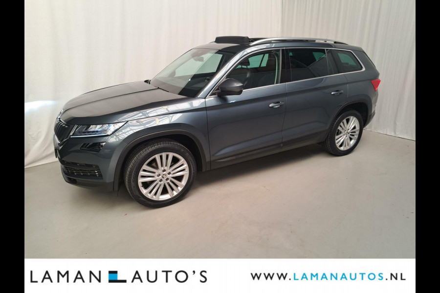 Škoda Kodiaq 1.5 TSI 150pk DSG Style Business Aut. | Open dak Leder-Alcantara CarPlay Canton ECC Navi LED ACC 19" LMV Camera BLIS Metallic |