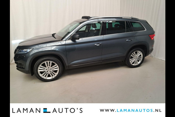 Škoda Kodiaq 1.5 TSI 150pk DSG Style Business Aut. | Open dak Leder-Alcantara CarPlay Canton ECC Navi LED ACC 19" LMV Camera BLIS Metallic |