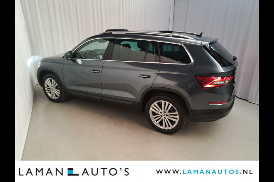 Škoda Kodiaq 1.5 TSI 150pk DSG Style Business Aut. | Open dak Leder-Alcantara CarPlay Canton ECC Navi LED ACC 19" LMV Camera BLIS Metallic |