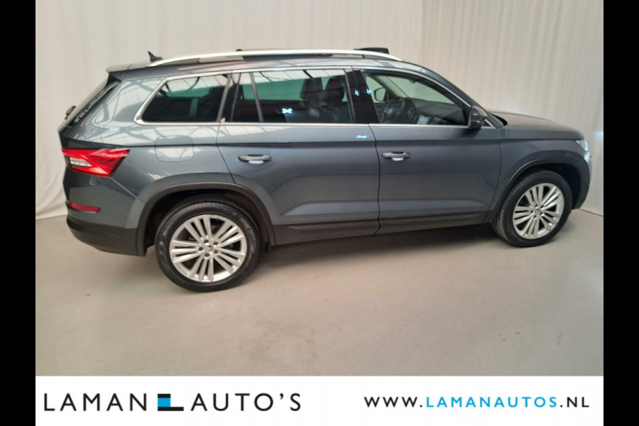 Škoda Kodiaq 1.5 TSI 150pk DSG Style Business Aut. | Open dak Leder-Alcantara CarPlay Canton ECC Navi LED ACC 19" LMV Camera BLIS Metallic |