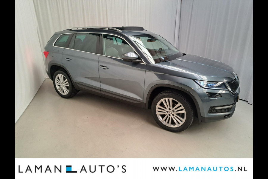 Škoda Kodiaq 1.5 TSI 150pk DSG Style Business Aut. | Open dak Leder-Alcantara CarPlay Canton ECC Navi LED ACC 19" LMV Camera BLIS Metallic |