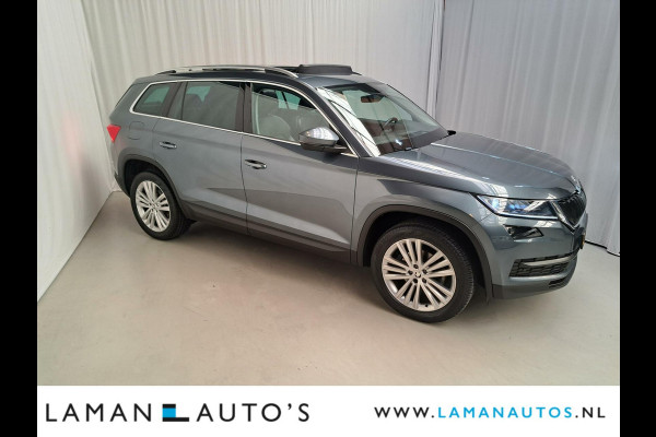 Škoda Kodiaq 1.5 TSI 150pk DSG Style Business Aut. | Open dak Leder-Alcantara CarPlay Canton ECC Navi LED ACC 19" LMV Camera BLIS Metallic |