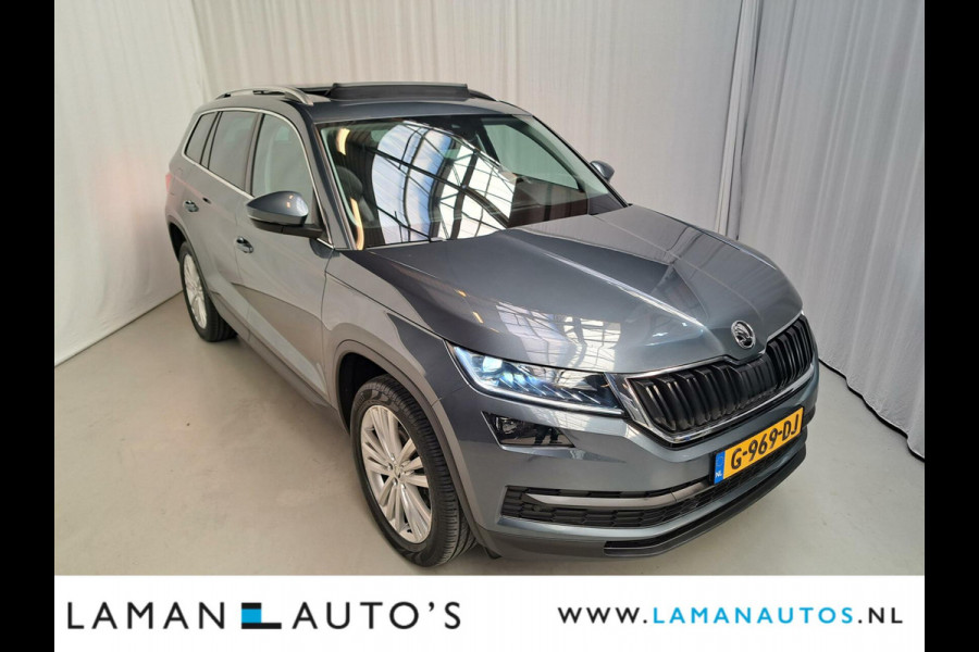 Škoda Kodiaq 1.5 TSI 150pk DSG Style Business Aut. | Open dak Leder-Alcantara CarPlay Canton ECC Navi LED ACC 19" LMV Camera BLIS Metallic |