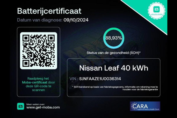 Nissan Leaf ACENTA DESIGN 40kWh .ACCU 89% !