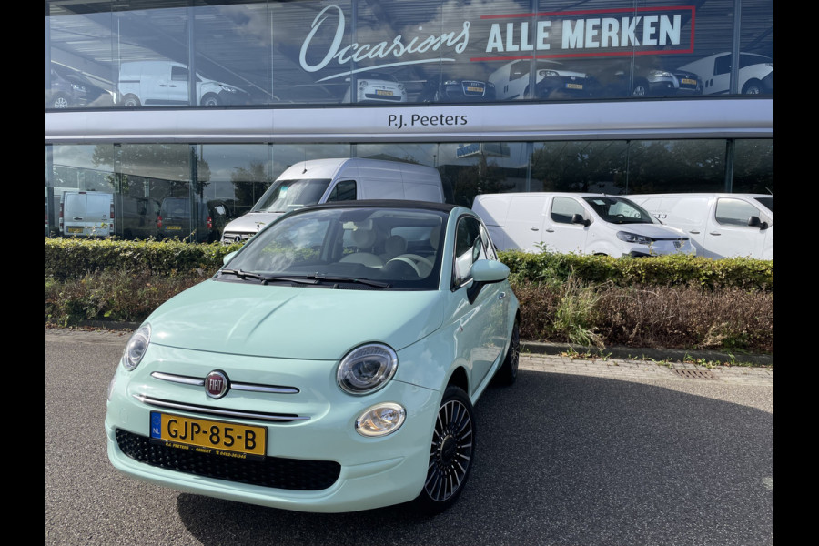 Fiat 500 Cabrio 1.2 Lounge Airco - Cruise control - ParkS-A - U-con./Radio/USB/AUX/TEL - MFL-Stuurwiel - LMV - CD+AB - Ramen E-VZ - B-Stoel IHV - B-Assist