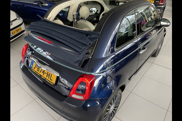 Fiat 500C Cabrio 0.9 TwinAir Turbo Riva Speciale unieke uitvoering! met E-Bedienbare kap / Int. met houtafwerking 105 pk Clim. control - ParkS-A - Navi - U-con. - Radio/USB/AUX/TEL/Blueth. - MFL-Stuurwiel - ML - LMV - L-Bekl. - CD+AB - Ramen E-VZ - Spiegels E-V=VW - B-Assist