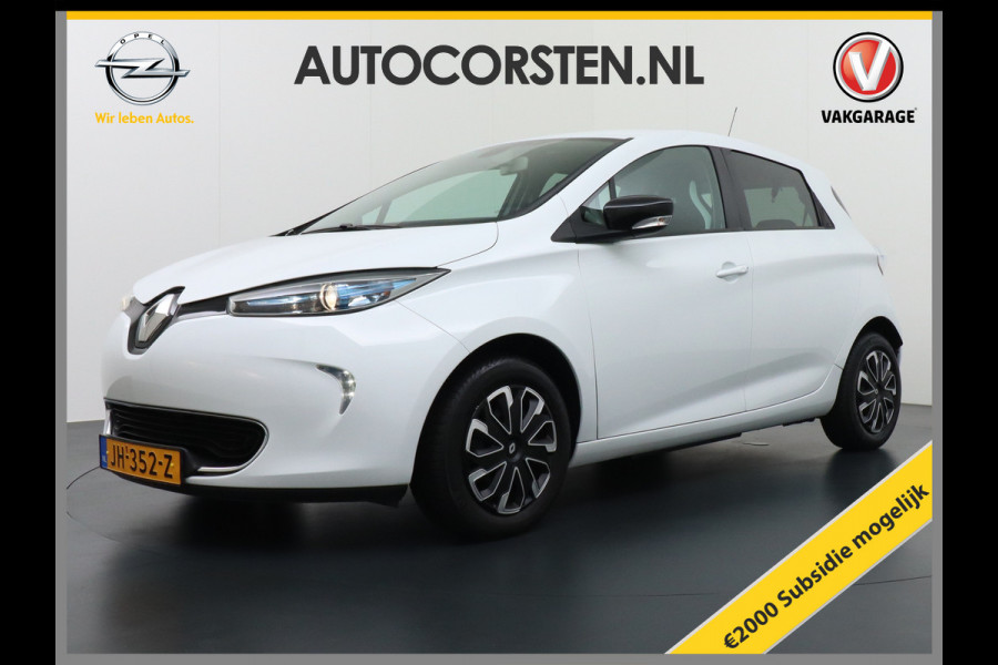 Renault ZOE €5.395,- na subsidie AUT. 90pk Navi Pdc Lmv-look Led Ecc Esp Multi-Media-vb. R240 Intens 22 kWh (ex Accu) Priv. Glass Volledig Dealer Onderhouden ! Orig.NLse auto.  huuraccu v.a. 64 euro per maand.