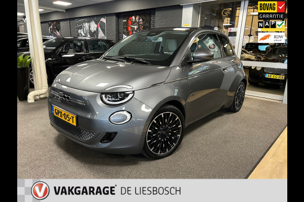 Fiat 500E La Prima 42 kWh / leder / panorama-dak / Navigatie / led / Apple carplay