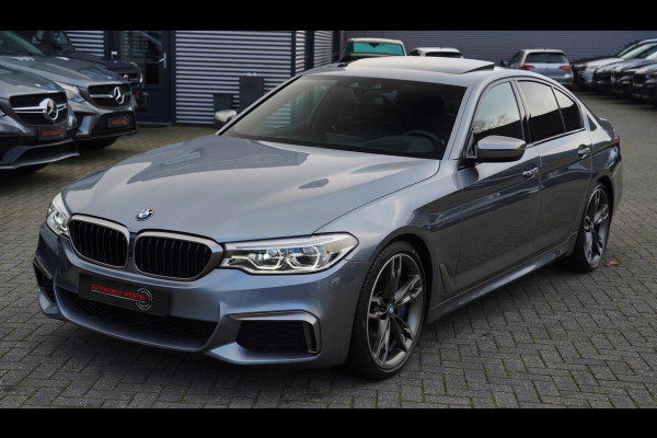 BMW 5 Serie M550d xDrive High Executive | Panorama | Bluestone Metallic | Luxe Nappa Leder | Sfeerverlichting | Camera | NAP |