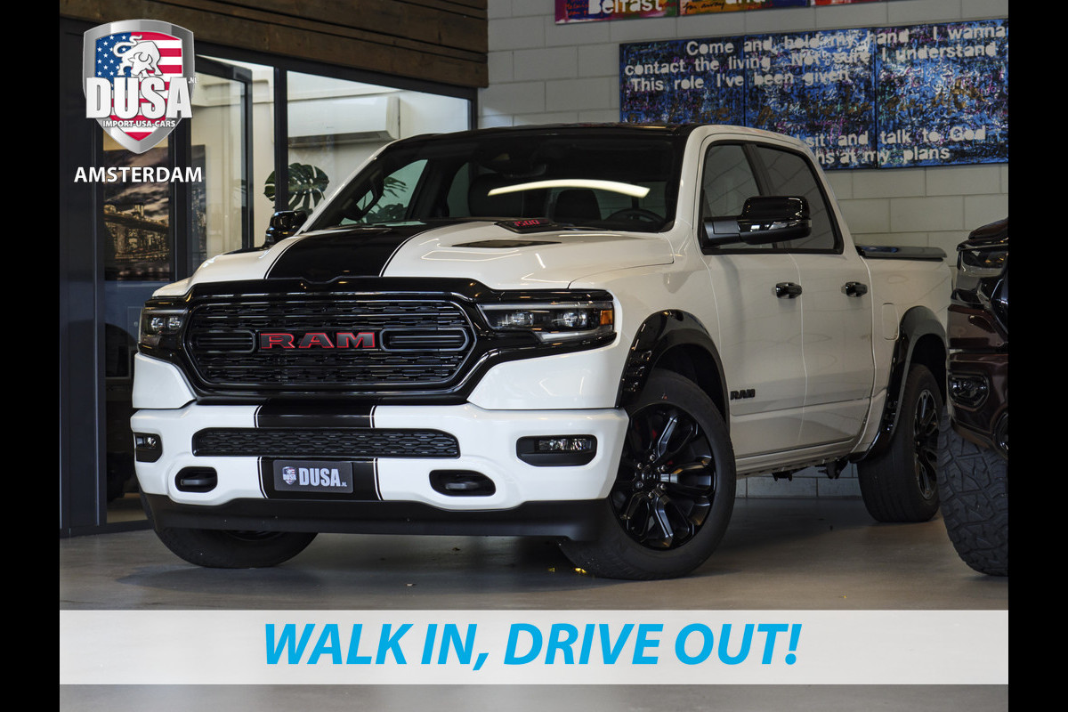 Dodge Ram 1500 5.7 V8 4x4 Crew Cab 5'7 Limited E-torque | Night Edition | Harman Kardon | 12-inch Touchscreen Meerprijs extra opties / Accessoires zoals Deksel, Backflip, Fenders, wraps, Stripings etc