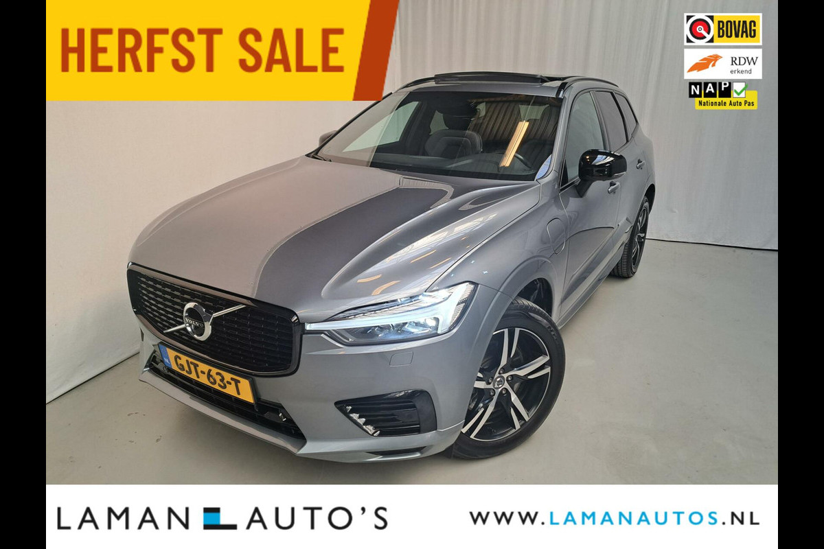 Volvo XC60 Recharge T6 340pk AWD R-Design | Pano/open dak Leder H/K ACC CarPlay On Call LED Virtual ECC Navi 19" LMV 360 Camera BLIS Metall