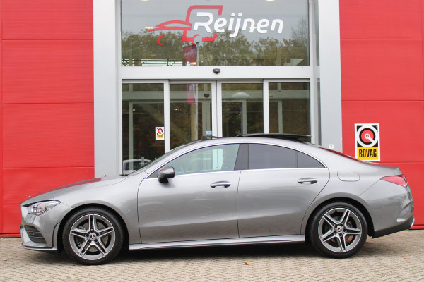 Mercedes-Benz CLA-Klasse 200 163PK AUTOMAAT BUSINESS SOLUTION AMG | PANORAMISCH SCHUIF/KANTEL DAK | SFEER VERLICHTING | APPLE CARPLAY/ANDROID AUTO | ACHTERUITRIJ CAMERA | CLIMATE CONTROL | STOEL VERWARMING | LICHTMETALEN VELGEN 18" | NAVIGATIE | LED MULTI BEAM KOPLAMPEN | DODEHOEK DETECTIE | KEYLESS ENTRY/START | ALL SEASON BANDEN |