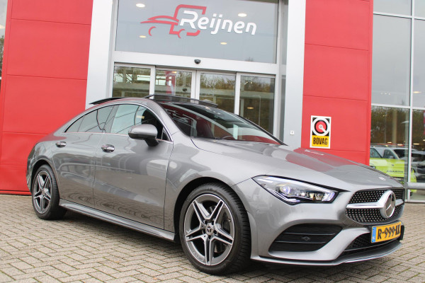 Mercedes-Benz CLA-Klasse 200 163PK AUTOMAAT BUSINESS SOLUTION AMG | PANORAMISCH SCHUIF/KANTEL DAK | SFEER VERLICHTING | APPLE CARPLAY/ANDROID AUTO | ACHTERUITRIJ CAMERA | CLIMATE CONTROL | STOEL VERWARMING | LICHTMETALEN VELGEN 18" | NAVIGATIE | LED MULTI BEAM KOPLAMPEN | DODEHOEK DETECTIE | KEYLESS ENTRY/START | ALL SEASON BANDEN |