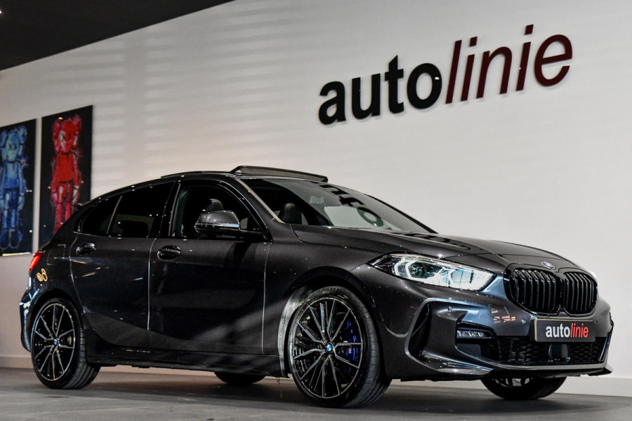 BMW 1-serie 120i M-Sport, Aero, Pano, M-Sportzetels, HUD, H/K, Stuurvw, Leder, Camera, CarPlay, M-Sport remmen!