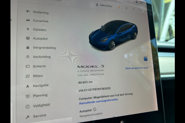 Tesla Model 3 Long Range AWD 75 kWh 87% SOH Trekhaak (1.000kg)
