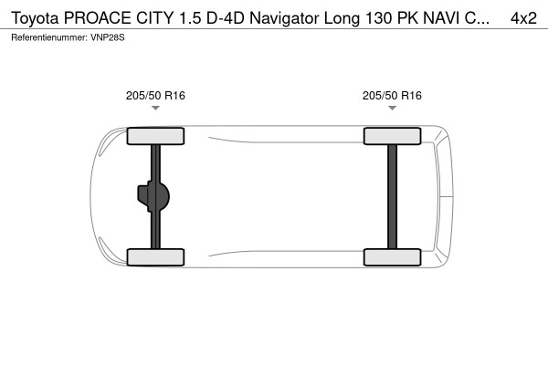 Toyota PROACE CITY 1.5 D-4D Navigator Long 130 PK NAVI CRUISE PDC