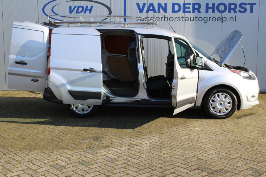 Ford Transit Connect 1.5-75pk TDCI L1 Trend. Dames en heren ondernemers, let op: nette bedrijfswagen, goed voor nog jaren veilig en plezierig vervoer ! Airco, telefoonvoorb., trekhaak, imperiaal, laadruimte betimmerd etc.