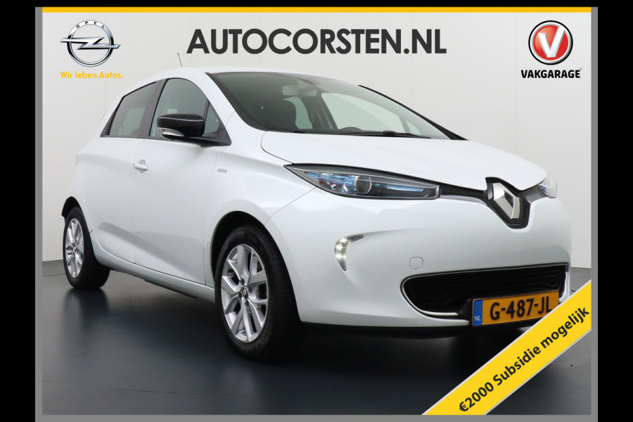 Renault ZOE R110 Limited EIGEN ACCU 41 kWh *€ 9.890,- na subsidie * AUT. 110pk AppleCarplau Android Navi Camera WiFi-vb. Bose Pdc interieur  3 fase laden 11 tot max 22kw thuis  Priv. Glass 36.000 nieuw! ! Orig.NLse auto. grote accu voor groot bereik!