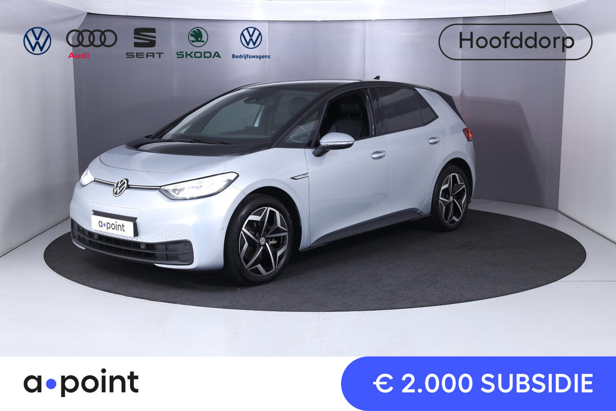 Volkswagen ID.3 Pro 58 kWh 204 pk | Private lease vanaf € 541,- pm | Navigatie | Parkeersensoren (Park assist) | Achteruitrijcamera | Adaptieve cruise control | Stoelverwarming |